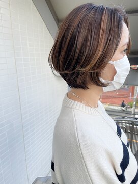 オーシャン(Ocean) ［OCEAN　Hair&Life]白髪ぼかしハイライト/大人ボブパーマ