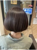 冬カラー×前下がりボブ