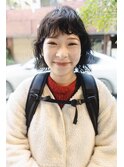 《Utoo e's つくば美容室 》ゆるっと春の重軽ボブ（Genta）