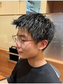 メンズスパイキーショート/アップバング短髪ベリーショート/上尾