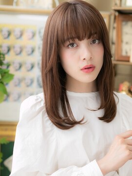 カバーヘア ブリス 上尾西口店(COVER HAIR bliss) ★ミルクティーアッシュ前下がりエアストレート20代30代40代★10