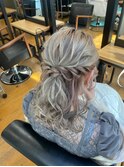 ヘアセット前髪カットトリートメントダブルカラーインナーカラー