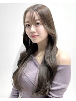 ワン バイ ジエクト(One by The Ect) エアリーロング韓国レイヤーヨシンモリ透明感オリーブグレージュ