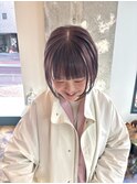 ピンクラベンダー/切りっぱなしボブ/ミニボブ/イルミナカラー