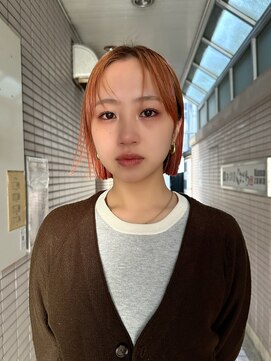 パーク(PAAQ) ボブ/オレンジカラー/ブリーチカラー