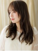 顔周りレイヤーオリーブグリーンセミディTd1上尾20代30代40代