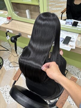 イオエ 西梅田(ioe) ブリーチなしカラー／髪質改善/ミルクティーベージュ/小顔へア