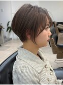 前髪顔周りカットピンクベージュアンブレラカラーイメチェン船橋