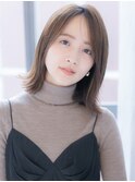 30代40代50代結べる長さのボブ/大人ミディアム/白髪ぼかし