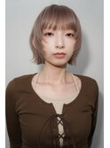 透明感ベージュボブ