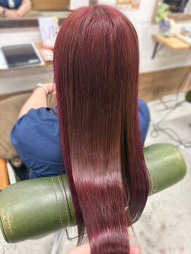 ロッソ ヘアアンドスパ 獨協大学前店(Rosso Hair&SPA) cherry red