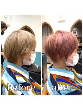 ロンド レグリーズ 立川(Lond leglise) 【山方　直也】マッシュショート×ハイトーン×小顔×耳かけ