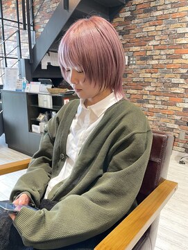 リジョイスヘア エン(REJOICE hair EN) 【REJOICE hair EN】ショートマッシュウルフ×ピンクベージュ