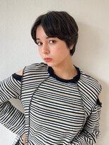 ヘアサロンガリカアオヤマ(hair salon Gallica aoyama)&nbsp;【荒木依莉亜】大人可愛いセンターパート/黒髪大人ショート