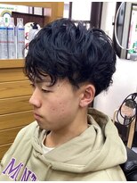 バーバーオオキ(Barber Ohki) ２ブロックニュアンスパーマスタイル