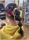 成人式前撮り玉ねぎポニー