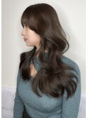 大人の色気をプラス♪暗髪韓国ヘア