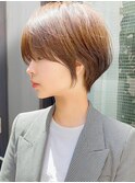 丸みショート/くびれ/ショートボブ/コンパクト/すっきり/小顔