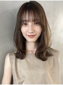 【PARK】モカベージュ×くびれミディアムレイヤー