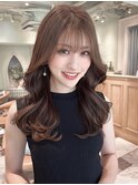 小顔に見せるヘア/黒髪カタログ/韓国/レイヤー41209