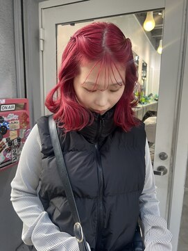 ゾーイ(ZOEY) 【chihiro】ブラウンmixレッドカラー