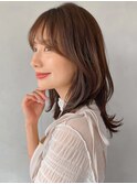 艶感デジタルパーマ前髪愛され外ハネボブモテ髪サイドバング