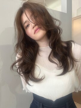 サロン ド ビカ(Salon de bika) モーヴカラー×透明感ロング × ゆるウェーブ