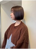 あき/ミニボブ×グレージュ