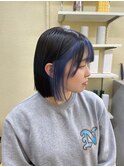 顔まわりのインナーブルー