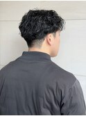 波巻きパーマ/センターパート/メンズ/大人/男子/ビジネス/