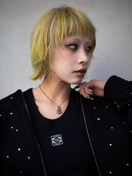 ギークス(GEEKS) 【GEEKS渋谷】ハッシュボブ/デザインカラー/冬カラー/ボブウルフ