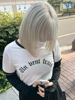 ネハス 名古屋栄店(nehus.)&nbsp;ブリーチハイライト髪質改善ダブルカラーレイヤーカット