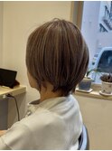 白髪ぼかし/黒髪/オリーブグレー/小顔/キッズカット/守谷