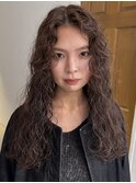 レイヤーカットロングパーマレイヤーブリーチなしダブルカラー