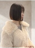 イメチェン/艶カラーベージュボブ/前髪/[表参道/原宿]
