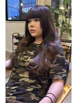 ペッツショコラ(PETZ chocolat) レイヤーカット グレージュ ミディアム ロング