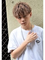 メンズフィール 南森町(MENS FEEL)&nbsp;マッシュショート☆ミルクティーベージュソフトツイスパ