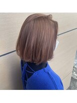 ファースト 泉中央店(first)&nbsp;ピンクベージュ、ボブ、ハイトーンカラー◎20代30代40代50代