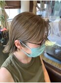 ショート　ミルクティー　オリーブ