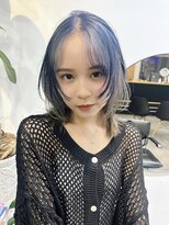 リッチ(RITZY) 【RITZY】ウルフカット × ブルー ×インナーホワイト