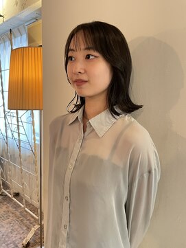 美容室 はなこ 【ミディアム/切りっぱなしボブ/顔周りカット】