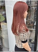 ブリーチなしダブルカラーで作るコーラルピンク/落合