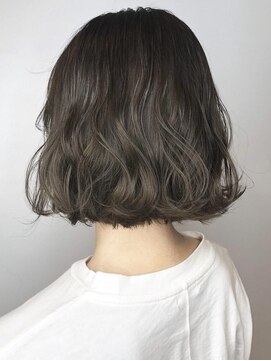 ソヨン 姫路店(SOYON) カーキグレージュウェーブボブ