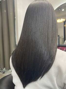 エトラ 渋谷店(etora) ★小顔前髪ワンカールレイヤーカット黒髪ネビージュボブルフ