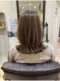 ミディアムレイヤー◎ベージュカラー