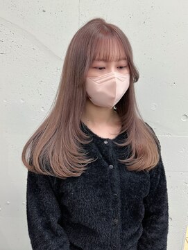 シーク 天神(SEEK) 松尾菫菜/レイヤーカット/ベージュカラー/ハイトーン/韓国ヘア