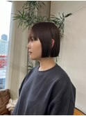 髪質改善ストレート×ミニボブ