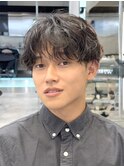 渋谷メンズシャドウパーマ緩めツイストスパイラルパーマ太束