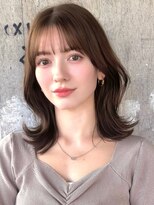 ロビー 表参道(ROBBY) ミディアムレイヤーカット/30代40代50代/顔周りカットくびれヘア