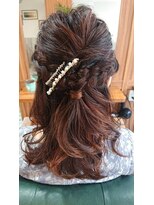 ビーチ ヘア メイク 綱島店(BEACH hair make)&nbsp;セミロングハーフアップスタイル